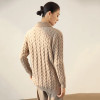 High-end women's medium-length cashmere coat button pattern M family's same autumn and winter double-sided wool coat woman