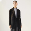 High-end women's medium-length cashmere coat button pattern M family's same autumn and winter double-sided wool coat woman