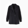 High-end women's medium-length cashmere coat button pattern M family's same autumn and winter double-sided wool coat woman