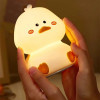 Sleeping Duck Night Light Light Silicone Lamp Pat Cartoon