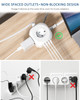 LENCENT Upgraded Power Strip Cube with 4 AC Outlets 3 USB Port 1 Type C 2M Braided Cable Multi Socket with Switch for Home