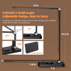 LED Folding Desk Lamp USB Charging Touch Control Dimmable Desktop Eye Protection Reading Study Office Bedroom Bedside Lamp