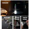 High Power LED Flashlight Camping Torch with 30W-LED and Side Light Telescopic Zoom Waterproof Lamp with Lampshade