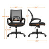 SMILE MART Adjustable Mid Back Mesh Swivel Office Chair with Armrests, Black office chair  computer chair