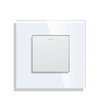 Bingoelec White Light Touch Switch and Wall Socket With Crystal Glass Panel Home Improvement