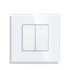 Bingoelec White Light Touch Switch and Wall Socket With Crystal Glass Panel Home Improvement