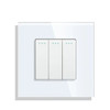 Bingoelec White Light Touch Switch and Wall Socket With Crystal Glass Panel Home Improvement