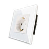 Bingoelec White Light Touch Switch and Wall Socket With Crystal Glass Panel Home Improvement