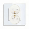 Bingoelec White Light Touch Switch and Wall Socket With Crystal Glass Panel Home Improvement