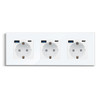 Bingoelec White Light Touch Switch and Wall Socket With Crystal Glass Panel Home Improvement