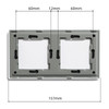 BSEED ZigBee Switches Parts Glass Panel White Touch Switches Function Parts Smart EU Sockets Power Outlet Parts Metal Frame