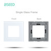 BSEED ZigBee Switches Parts Glass Panel White Touch Switches Function Parts Smart EU Sockets Power Outlet Parts Metal Frame