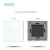 BSEED ZigBee Switches Parts Glass Panel White Touch Switches Function Parts Smart EU Sockets Power Outlet Parts Metal Frame