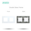 BSEED ZigBee Switches Parts Glass Panel White Touch Switches Function Parts Smart EU Sockets Power Outlet Parts Metal Frame