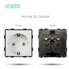 BSEED ZigBee Switches Parts Glass Panel White Touch Switches Function Parts Smart EU Sockets Power Outlet Parts Metal Frame