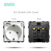 BSEED ZigBee Switches Parts Glass Panel White Touch Switches Function Parts Smart EU Sockets Power Outlet Parts Metal Frame