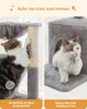 H75CM Small Cat Tree Condo Tower for Indoor 2 Styles Activity Tree with Sisal Scratching Posts Big Hammock Removable Top Perch