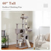 Free Shipping Multi-Level Cat Tree Luxury Cat Tower with Condo Hammock Cat Scrapers with Scratching Post Cat Accessories Cat Toy