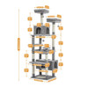 Free Shipping Multi-Level Cat Tree Luxury Cat Tower with Condo Hammock Cat Scrapers with Scratching Post Cat Accessories Cat Toy