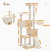 Free Shipping Multi-Level Cat Tree Luxury Cat Tower with Condo Hammock Cat Scrapers with Scratching Post Cat Accessories Cat Toy