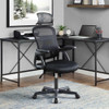 Ergonomic Office Chair with Adjustable Headrest, Black Fabric, 275lb Capacity,25.25 X 24.25 X 44.00 Inches