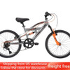 20" Mountain Bike for Boys - 6 Speed - Dual Suspension - Silver & Orange Road Cycling Sports Entertainment, Freight free