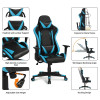 Executive Chair with Adjustable Height, 330.7 Lb. Capacity, Neon Blue Office Chair
