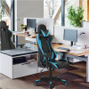 Executive Chair with Adjustable Height, 330.7 Lb. Capacity, Neon Blue Office Chair