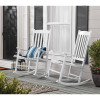 Mainstays Outdoor Wood Porch Rocking Chair, White Color, Weather Resistant Finish  Garden Chair  Outdoor Chair Set Garden Bench