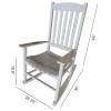 Mainstays Outdoor Wood Porch Rocking Chair, White Color, Weather Resistant Finish  Garden Chair  Outdoor Chair Set Garden Bench
