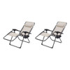 Mainstays Outdoor Zero Gravity Chair Lounger, 2 Pack - Tan