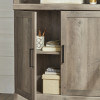 Better Homes & Gardens Glendale 5 Shelf Bookcase with Doors, Rustic Gray Finish bookshelf