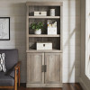 Better Homes & Gardens Glendale 5 Shelf Bookcase with Doors, Rustic Gray Finish bookshelf