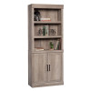 Better Homes & Gardens Glendale 5 Shelf Bookcase with Doors, Rustic Gray Finish bookshelf