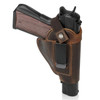 Genuine Leather Universal Gun Cover With Concealed Carry Holsters Belt for All Size Handguns