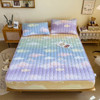 Skin friendly matte thickened cotton fitted sheet, Elastic Band Fitted Sheet Soft Comfort Mattress Protector