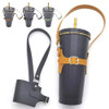 1Pcs Portable Water Bottle Cover Case PU Leather Insulated Bag Coffee Cup Pouch Vacuum Glass Cup Sleeve Sport Camping Accessory