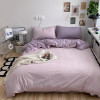 2023 New Arrival Washed Cotton Duvet Cover Solid Color Comfortable Bedding Set