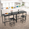 3 Piece Bar Table and 2 Chairs Set Counter Height Dining Set,