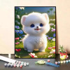 Cute dog digital oil painting fill color D girl birthday handmade painting department decorative painting