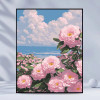 Rose flower living room decorative painting, sunset, rose wholesale digital oil painting handmade painting cure handmade