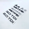 3D Letters Numbers Emblem for Audi A4 40TFSI 45TFSI 50TFSI 30TDI Car Trunk Lid Nameplate Badge Logo Sticker Chrome Glossy Black