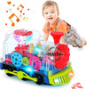 Electric Train Toy for Kids Toddlers Crawling Train with Light Sound Music Early Educational Toys Train Toys for Kids Baby Toys