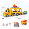 Die-casting Transport Truck Car Engineering Vehicle Mixer Transport Truck Toy Set Children's Education Dolls Christmas Gift
