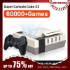 KINHANK Super Console Cube X3 Retro Game Console 60000 Classic Game Box with 60 Emulators for PSP/PS1/DC/MAME/SS 4K HD Output