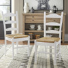 Ladder Back  Wood Dining Seat Chairs - Set of 2, Strong and Durable ，Upholstered,18.00 X 18.75 X 38.00 Inches
