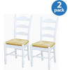 Ladder Back  Wood Dining Seat Chairs - Set of 2, Strong and Durable ，Upholstered,18.00 X 18.75 X 38.00 Inches