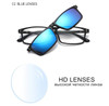 Magnet Clip Sunglasses Myopia Glasses Set Prescription -0.5 To -10 Men Women 1.56 1.61 1.67 Lenses Nearsighted Astigmatism F231