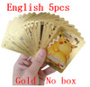 5-55PCS cartas pokemon francaise español Gold Cards Spanish English Foil Gold silve Cards Metalicas Charizard Vmax Gx Game Card