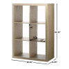 Better Homes & Gardens 6-Cube Storage Organizer, Natural bookshelf storage